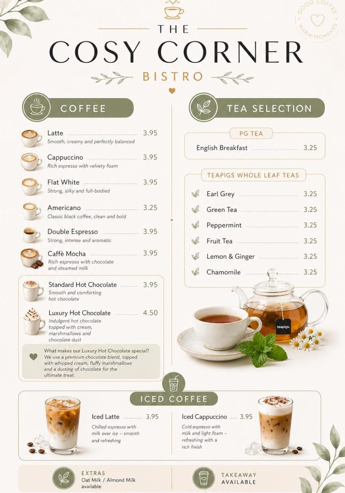 new menu